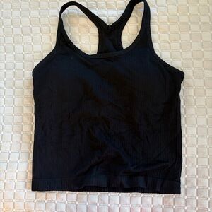 Amazon Black Ribbed Tank Top